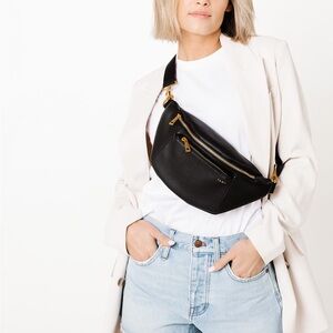 Black Leather Crossbody Bag
